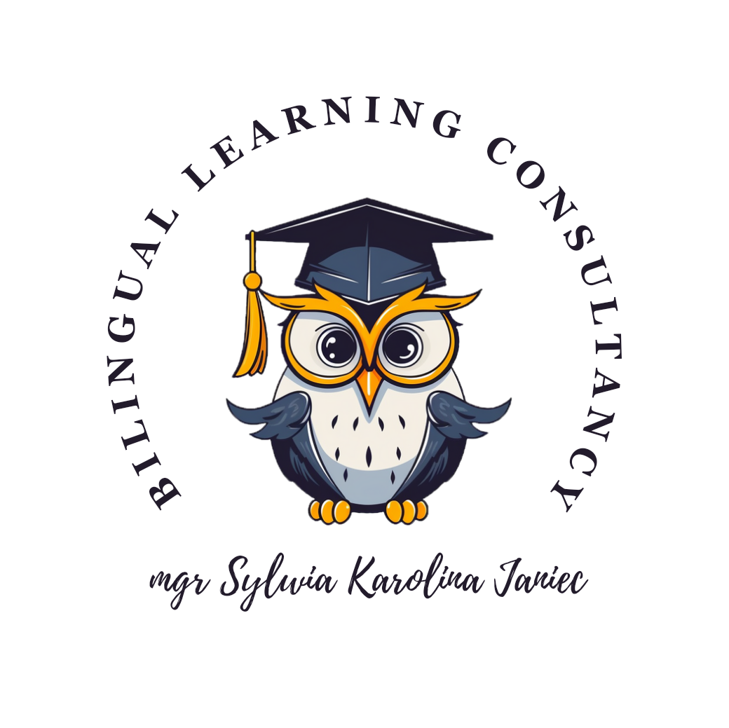 Bilingual Learning Consultancy logo featuring an owl wearing an academic mortarboard