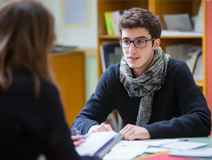 A student practising for the Polish Leaving Cert oral exam with a tutor from polishonline.ie